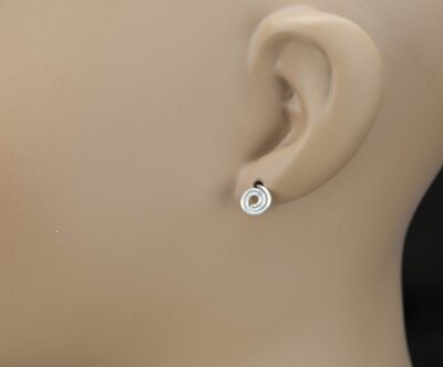 Argentium Silver Swirl Earrings