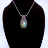 Photo of Awakened Magic Wire Wrapped Faceted Labradorite Necklace on a neck form