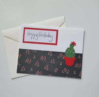Cactus Birthday Card, Cute greeting card