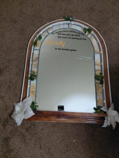 Inspirational mirror decore