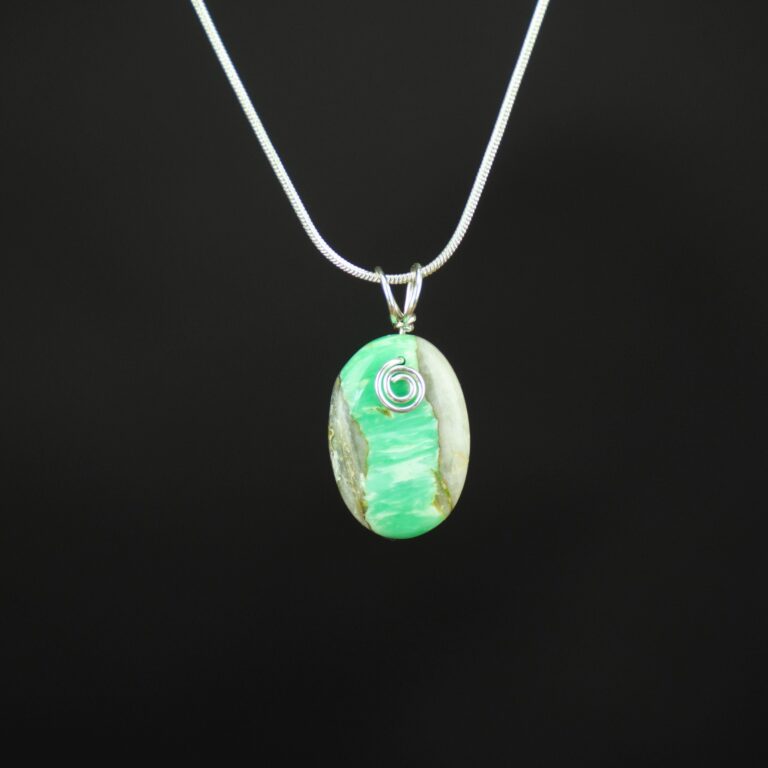 Utah Variscite Pendant - Choice of Chain or Cord 2 Utah Variscite Pendant