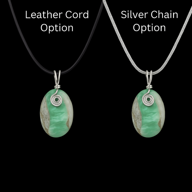 Utah Variscite Pendant - Choice of Chain or Cord 3 2570 from Auri