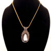 Photo of Healing Grace Wire Wrapped Botswana Agate Necklace. on a neck form