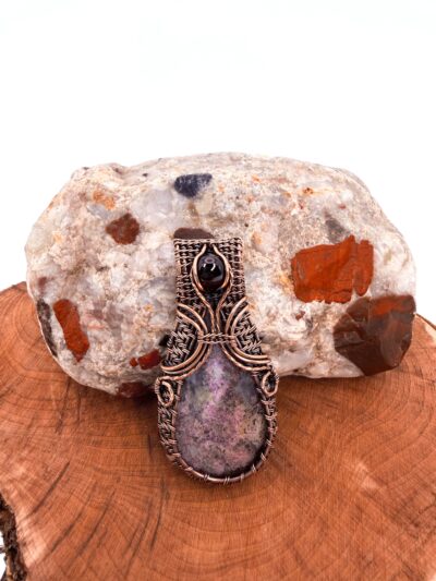 Photo of Vibrant Bloom Wire Wrapped Moss Agate Necklace