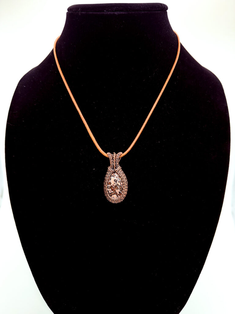 Photo of Wild Harmony Wire Wrapped Leopard Skin Jasper Necklace