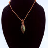 Photo of Inner Magic Wire Wrapped Marquise Labradorite Necklace on a neck form