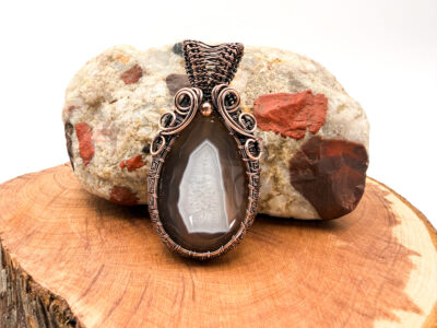 Photo of Healing Grace Wire Wrapped Botswana Agate Necklace