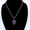 Photo of Divine Love Wire Wrapped Amethyst Heart Necklace on a neck form