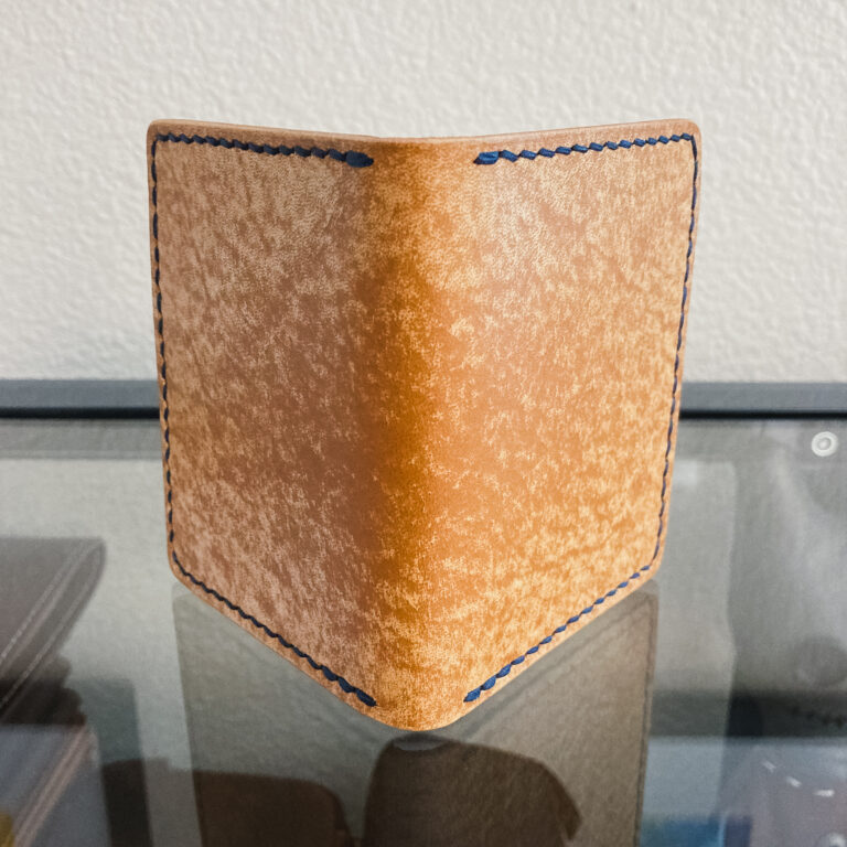 The Martin Slim Bifold – Hand-Stitched Golden Veg-Tan Leather 4 IMG 2177