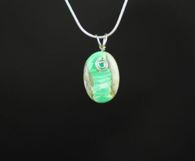Utah Variscite Pendant - Choice of Chain or Cord