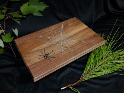 Stone Inlay Spiderweb Table
