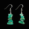 Green Amazonite chunk earrings with Sterling Silver French ear wires.