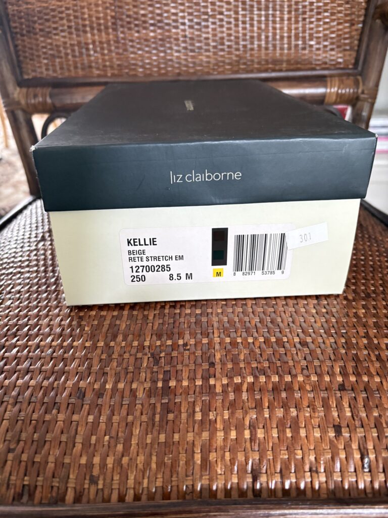 Vintage Liz Claiborne Beige Wedge Espadrille Shoes 6 Beige espadrille box