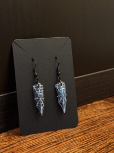 Blue Web Earrings
