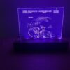 Illuminated etched ultrasound image, with a variety of color options.