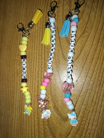 3pc hello kitty and friends keychain set