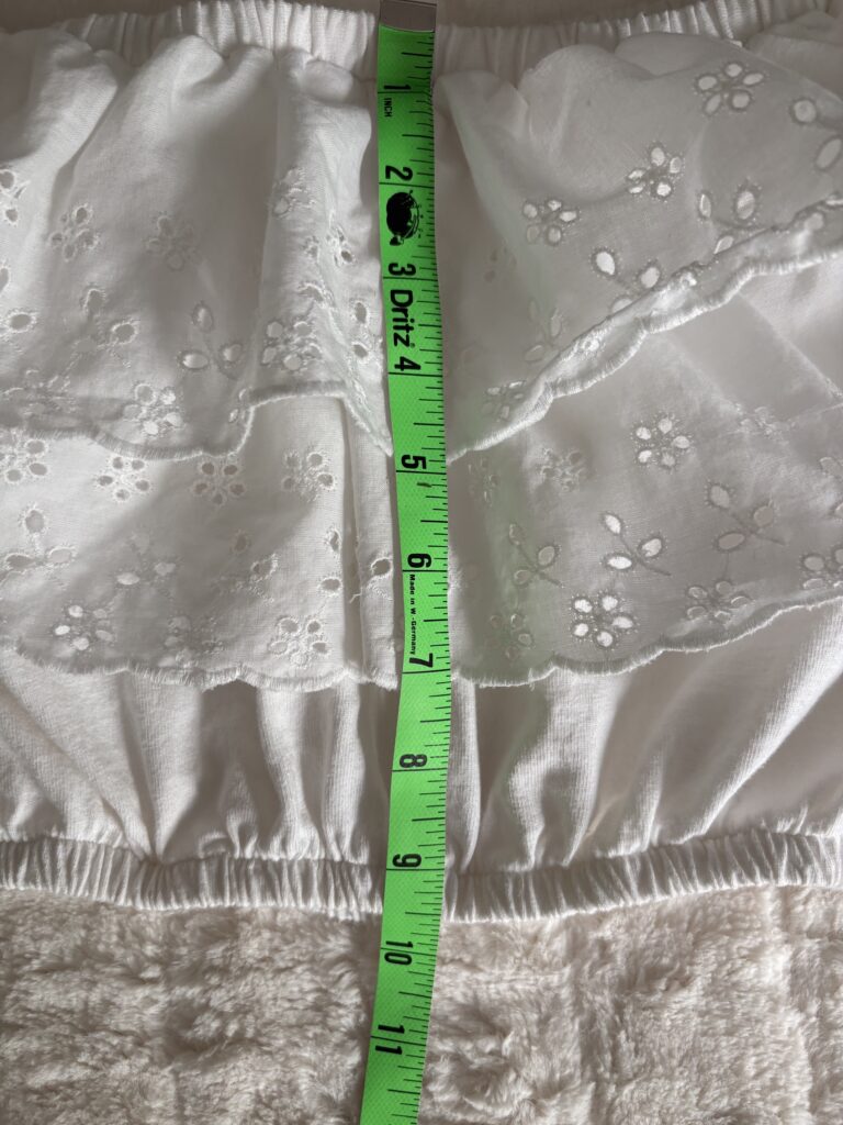 Eyelet top measurement