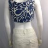 Blue White crop top back