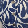 Blue White crop top print close up