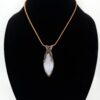 Photo of Sparkling Light Wire Wrapped Druzy Agate Necklace on a neck form