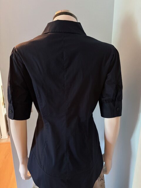 Vintage DKNY Jeans Navy Tunic Blouse 2 IMG 1177 Navy blouse full back detail rotated