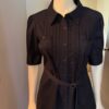 Navy blouse full front detail