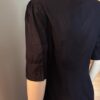 Navy blouse side back view