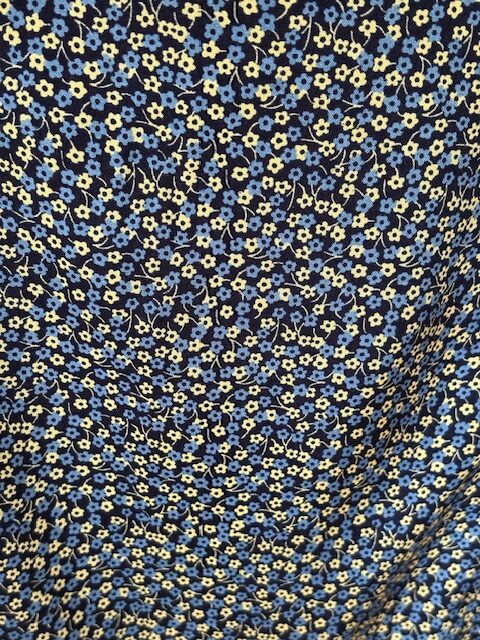 Vintage California Influence Blue and Yellow Skort 4 Skort pattern close up