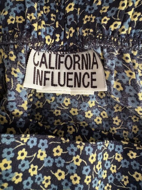 Vintage California Influence Blue and Yellow Skort 5 Skort label