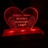Baby Birth Announcement Light | Personalized Etched Acrylic with Infant Feet