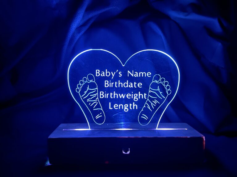 Personalized Illuminated Baby Footprint Keepsake 3 IMG 4601