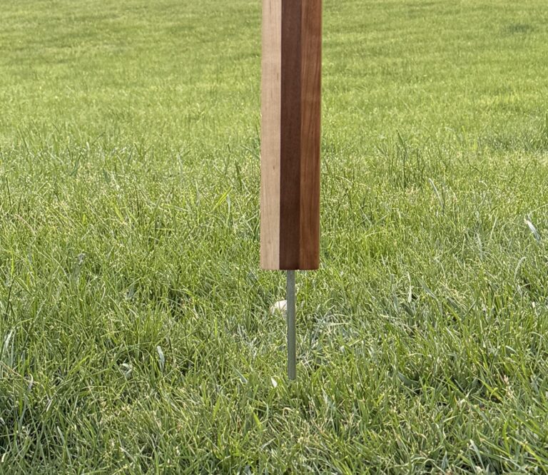 Hand Made Round Wine Table For Use Outdoors or Indoors 3 Insert in Grass Crop