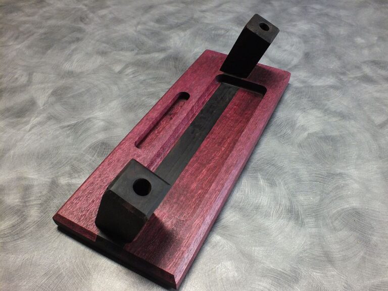Desk Set - Exotic wood Purpleheart and Ebony 3 PenSetPrplEbony2