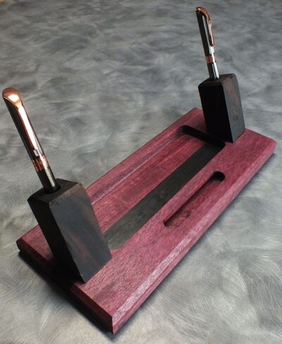 Desk Set - Exotic wood Purpleheart and Ebony