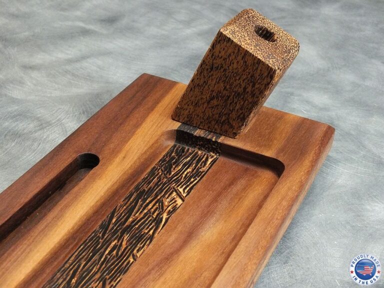 Exotic Wood Desk Set 4 PenSetWalPalm4a