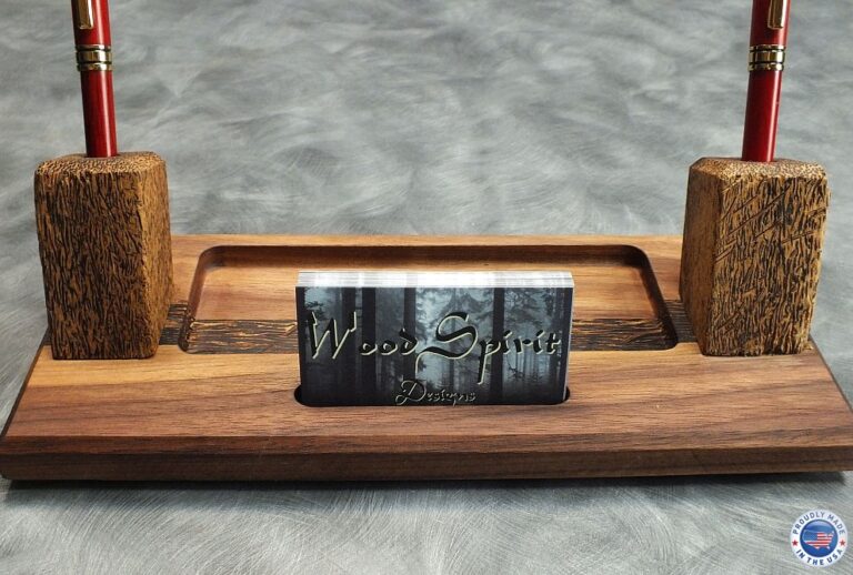 Exotic Wood Desk Set 3 PenSetWalPalm6a