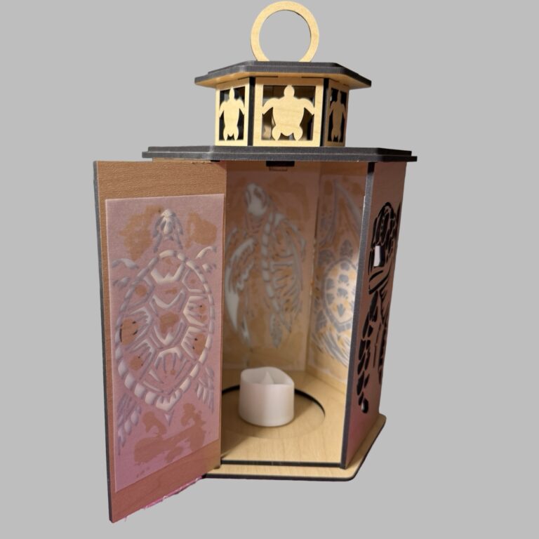Sea Turtle Wood Lantern 2