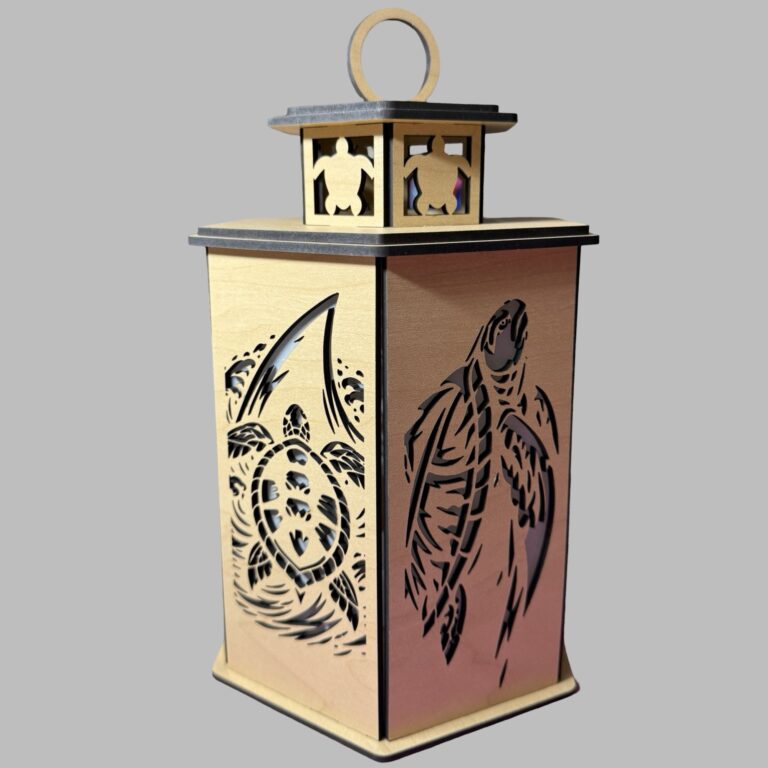 Sea Turtle Wood Lantern
