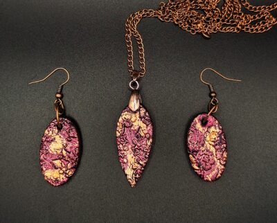 Polymer Clay Necklace and Earring Set