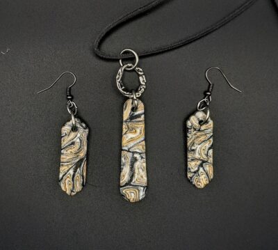 Polymer Clay Necklace and Earring Set