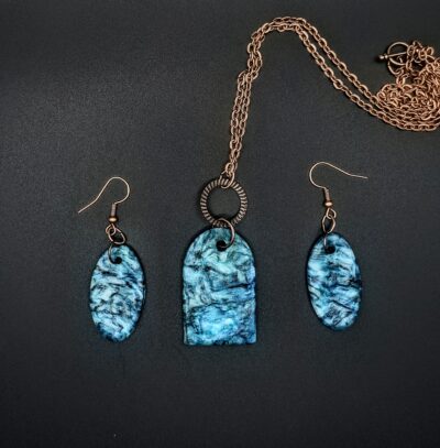 Polymer Clay Necklace and Earring Set