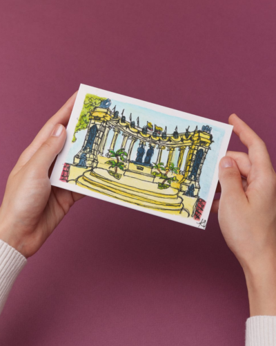 Bright Ecuadorian Landmark 4x6 Watercolor Art Print