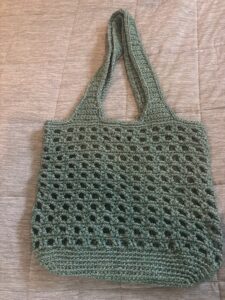 Handmade crochet market bag