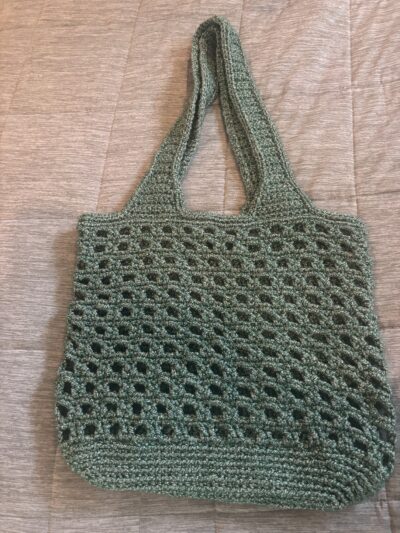 Handmade crochet market bag