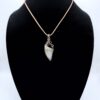 Photo of Divine Direction Wire Wrapped Shield Agate Necklace on a neck form