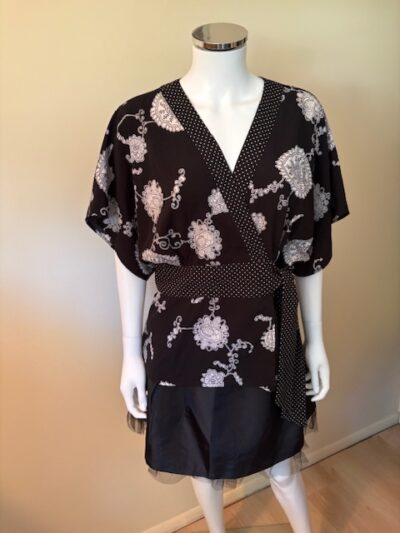 Wrap Kimono Blouse front