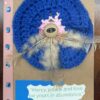 Journal cover with crochet on the front