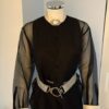 Tux blouse deco pin belt