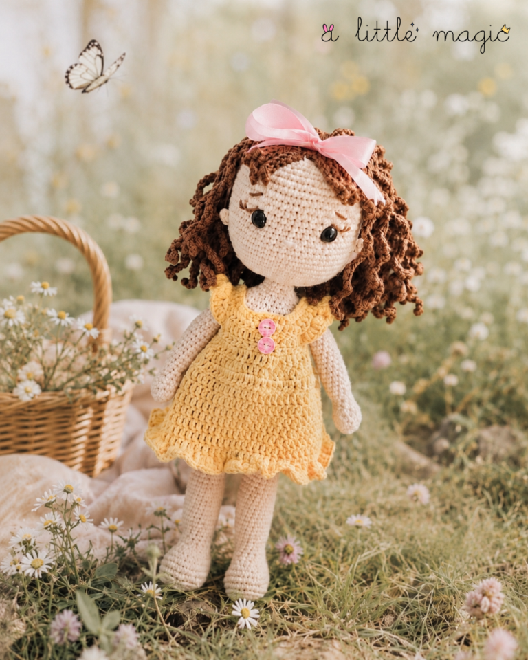 Rosie Sunshine — Handmade Crochet Doll 2 7