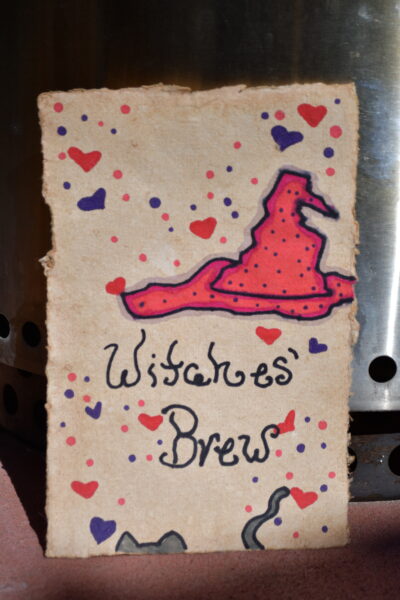 Witches' Brew with Cat Illustration
